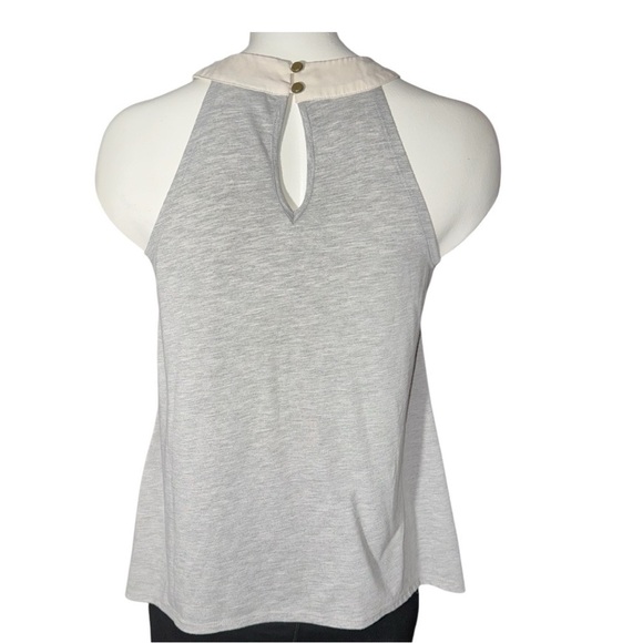 EXHILARATION WOMENS MEDIUM RED BLUE WHITE SLEEVELESS TOP CROSS STITCHED BEACH - Picture 3 of 8